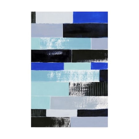 Grace Popp 'Black & Blue Bricks Ii' Canvas Art,16x24